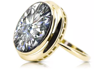 Циркон 14K Жовте золото Каблучка Вінтаж vrc285y